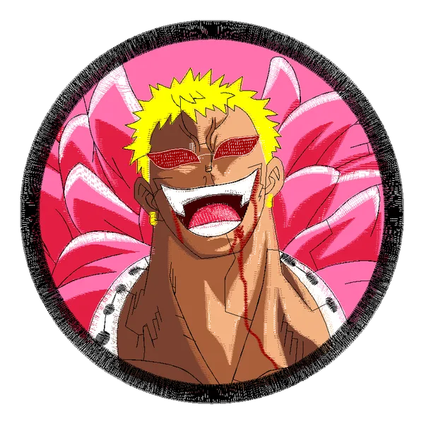 Embroidery design preview: Doflamingo Circle – 3 sizes