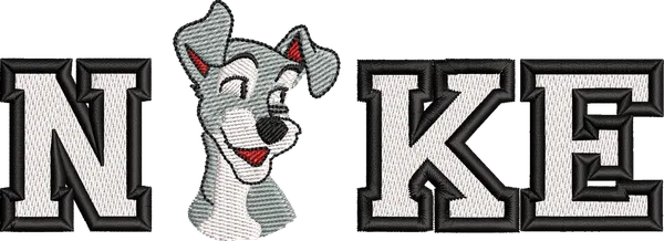 Vorschau des Stickmotivs: Lady and the Tramp Nike